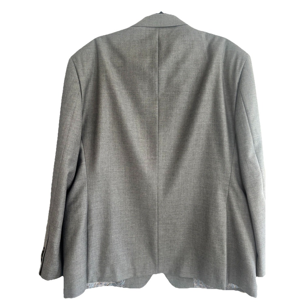 Joseph Abboud Mens 50R Gray Wool Sport Coat Blazer Jacket Classic Office - Picture 7 of 10